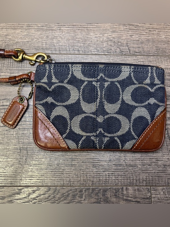 Coach Handbags - Coach Vintage Y2K Denim Signature C Wristlet Small Wallet